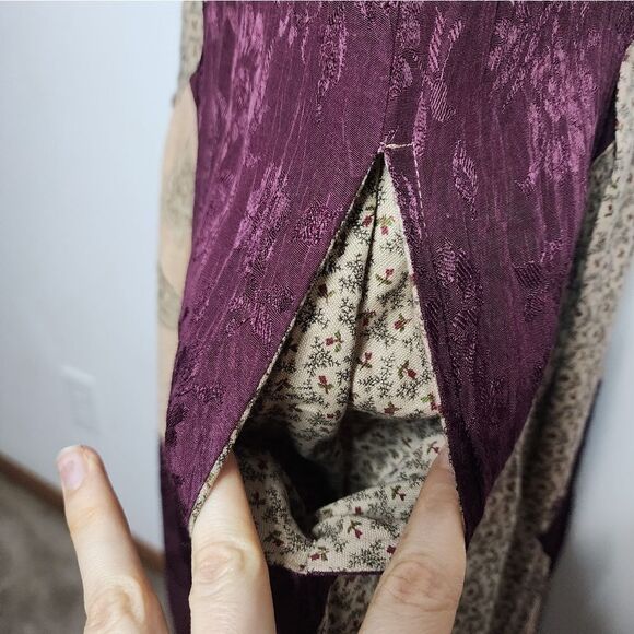 Papy Boez Vintage Patchwork Bohemian Midi Dress size M/L - Picture 7 of 9